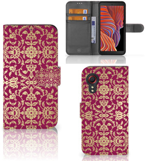 B2Ctelecom Telefoonhoesje met foto Samsung Galaxy Xcover 5 Bookcase Cadeautips Barok Pink