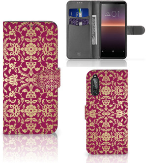 B2Ctelecom Telefoonhoesje met foto Sony Xperia 10 II Bookcase Cadeautips Barok Pink