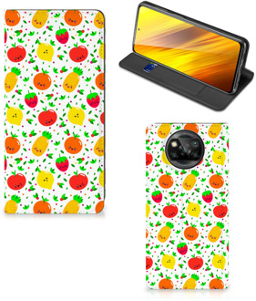 B2Ctelecom Telefoonhoesje met foto Xiaomi Poco X3 Smart Cover Fruits