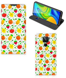 B2Ctelecom Telefoonhoesje met foto Xiaomi Redmi Note 9 Smart Cover Fruits