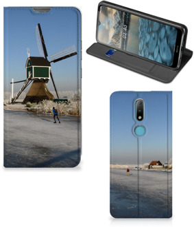 B2Ctelecom Telefoonhoesje met Logo Nokia 2.4 Smartphone Hoesje Schaatsers