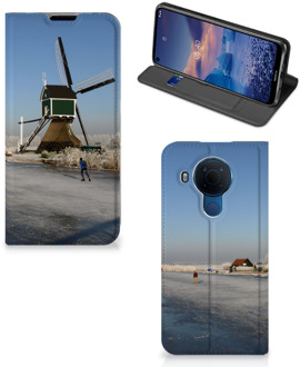 B2Ctelecom Telefoonhoesje met Logo Nokia 5.4 Smartphone Hoesje Schaatsers