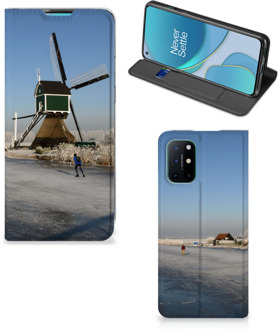 B2Ctelecom Telefoonhoesje met Logo OnePlus 8T Smartphone Hoesje Schaatsers