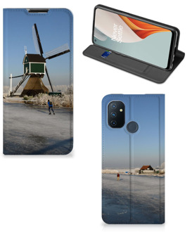 B2Ctelecom Telefoonhoesje met Logo OnePlus Nord N100 Smartphone Hoesje Schaatsers