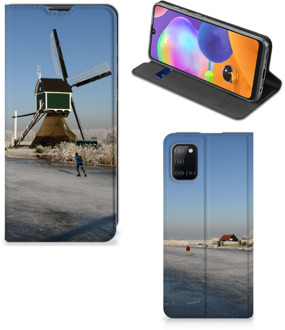 B2Ctelecom Telefoonhoesje met Logo Samsung Galaxy A31 Smartphone Hoesje Schaatsers