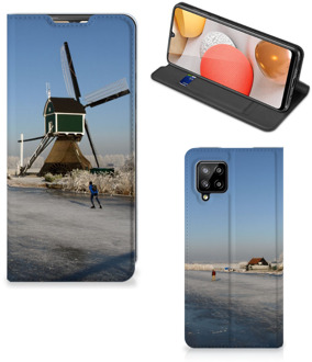 B2Ctelecom Telefoonhoesje met Logo Samsung Galaxy A42 Smartphone Hoesje Schaatsers