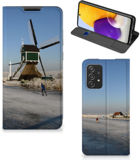 B2Ctelecom Telefoonhoesje met Logo Samsung Galaxy A72 (5G/4G) Smartphone Hoesje Schaatsers