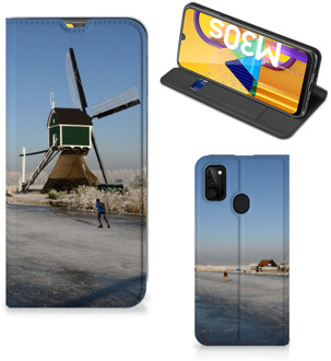 B2Ctelecom Telefoonhoesje met Logo Samsung Galaxy M21 Smartphone Hoesje Schaatsers