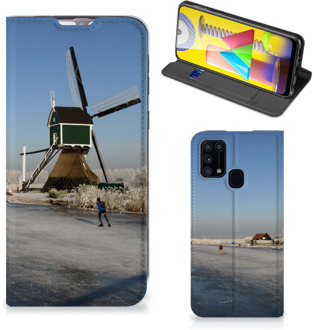 B2Ctelecom Telefoonhoesje met Logo Samsung Galaxy M31 Smartphone Hoesje Schaatsers