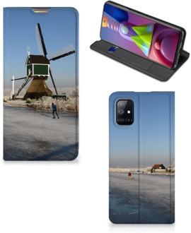 B2Ctelecom Telefoonhoesje met Logo Samsung Galaxy M51 Smartphone Hoesje Schaatsers