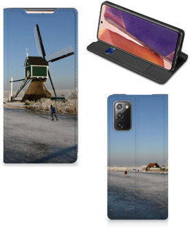 B2Ctelecom Telefoonhoesje met Logo Samsung Galaxy Note20 Smartphone Hoesje Schaatsers