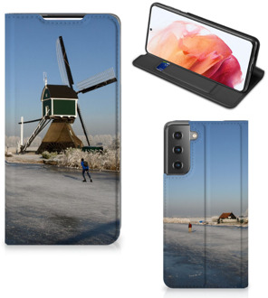 B2Ctelecom Telefoonhoesje met Logo Samsung Galaxy S21 Smartphone Hoesje Schaatsers