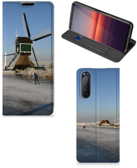 B2Ctelecom Telefoonhoesje met Logo Sony Xperia 5 II Smartphone Hoesje Schaatsers