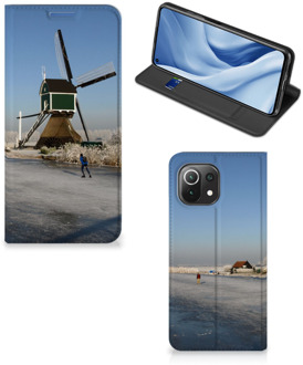 B2Ctelecom Telefoonhoesje met Logo Xiaomi Mi 11 Lite Smartphone Hoesje Schaatsers