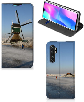 B2Ctelecom Telefoonhoesje met Logo Xiaomi Mi Note 10 Lite Smartphone Hoesje Schaatsers