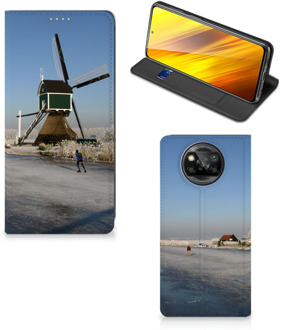 B2Ctelecom Telefoonhoesje met Logo Xiaomi Poco X3 Smartphone Hoesje Schaatsers