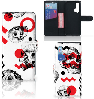 B2Ctelecom Telefoonhoesje met Naam Honor 20 Pro Skull Rood