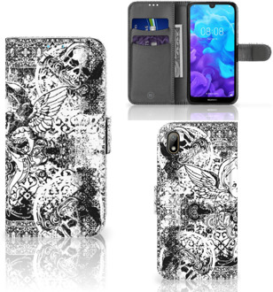 B2Ctelecom Telefoonhoesje met Naam Huawei Y5 (2019) Skulls Angel