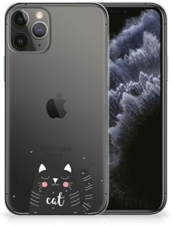 B2Ctelecom Telefoonhoesje met Naam iPhone 11 Pro Cat Good Day