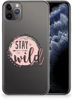 B2Ctelecom Telefoonhoesje met Naam iPhone 11 Pro Max Boho Stay Wild