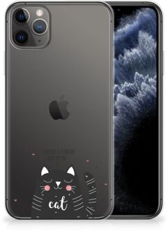 B2Ctelecom Telefoonhoesje met Naam iPhone 11 Pro Max Cat Good Day