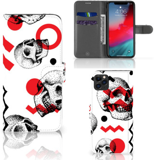 B2Ctelecom Telefoonhoesje met Naam iPhone 11 Pro Max Skull Rood