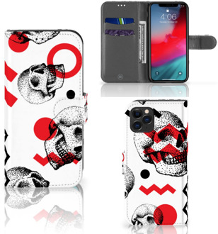 B2Ctelecom Telefoonhoesje met Naam iPhone 11 Pro Skull Rood