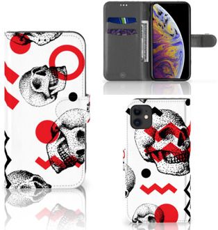 B2Ctelecom Telefoonhoesje met Naam iPhone 11 Skull Rood