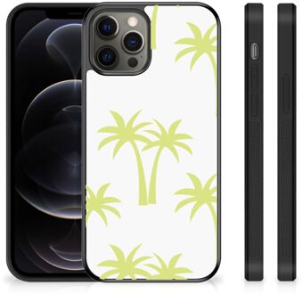 B2Ctelecom Telefoonhoesje met Naam iPhone 12 Pro Max Silicone Case met Zwarte rand Palmtrees