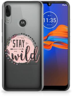 B2Ctelecom Telefoonhoesje met Naam Motorola Moto E6 Plus Boho Stay Wild