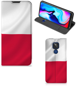 B2Ctelecom Telefoonhoesje met Naam Motorola Moto G9 Play Smartphone Hoesje Poolse Vlag