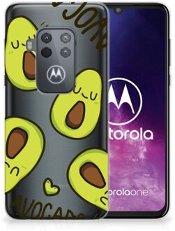 B2Ctelecom Telefoonhoesje met Naam Motorola One Zoom Avocado Singing