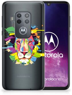 B2Ctelecom Telefoonhoesje met Naam Motorola One Zoom Lion Color