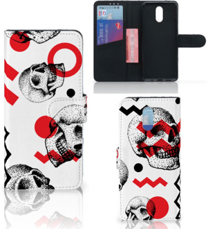 B2Ctelecom Telefoonhoesje met Naam Nokia 2.3 Skull Rood