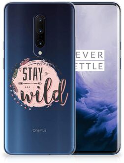 B2Ctelecom Telefoonhoesje met Naam OnePlus 7 Pro Boho Stay Wild