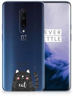 B2Ctelecom Telefoonhoesje met Naam OnePlus 7 Pro Cat Good Day