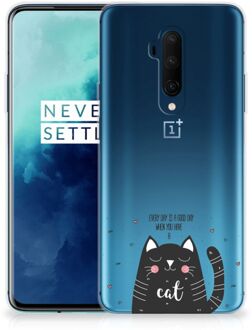 B2Ctelecom Telefoonhoesje met Naam OnePlus 7T Pro Cat Good Day