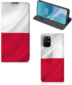 B2Ctelecom Telefoonhoesje met Naam OnePlus 8T Smartphone Hoesje Poolse Vlag