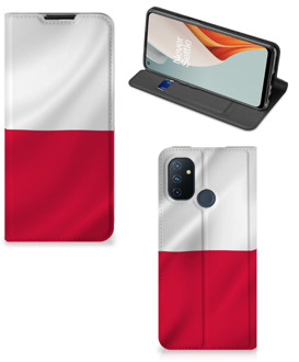 B2Ctelecom Telefoonhoesje met Naam OnePlus Nord N100 Smartphone Hoesje Poolse Vlag