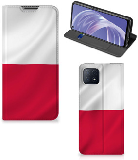 B2Ctelecom Telefoonhoesje met Naam OPPO A73 5G Smartphone Hoesje Poolse Vlag