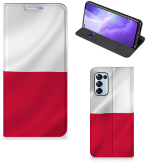 B2Ctelecom Telefoonhoesje met Naam OPPO Find X3 Lite Smartphone Hoesje Poolse Vlag