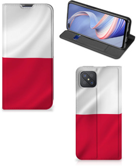 B2Ctelecom Telefoonhoesje met Naam OPPO Reno4 Z 5G Smartphone Hoesje Poolse Vlag