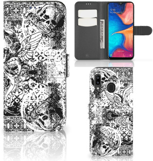 B2Ctelecom Telefoonhoesje met Naam Samsung Galaxy A30 Skulls Angel