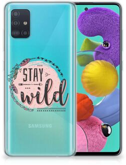 B2Ctelecom Telefoonhoesje met Naam Samsung Galaxy A51 Boho Stay Wild