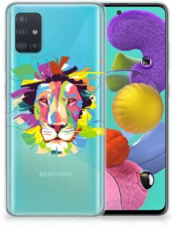 B2Ctelecom Telefoonhoesje met Naam Samsung Galaxy A51 Lion Color