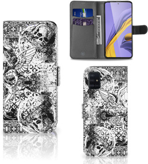 B2Ctelecom Telefoonhoesje met Naam Samsung Galaxy A51 Skulls Angel