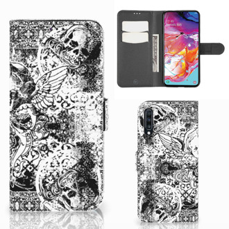 B2Ctelecom Telefoonhoesje met Naam Samsung Galaxy A70 Skulls Angel