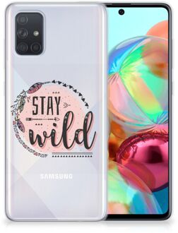 B2Ctelecom Telefoonhoesje met Naam Samsung Galaxy A71 Boho Stay Wild