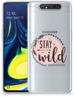 B2Ctelecom Telefoonhoesje met Naam Samsung Galaxy A80 Boho Stay Wild