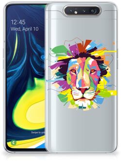 B2Ctelecom Telefoonhoesje met Naam Samsung Galaxy A80 Lion Color